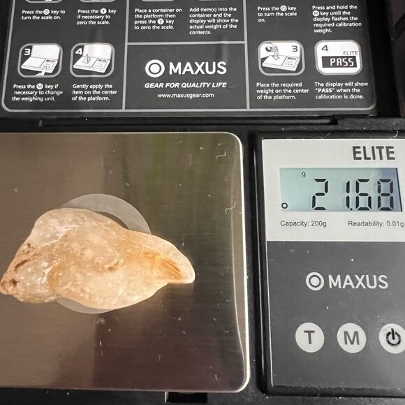 Golden Rutilated Quartz Crystal Freeform (#11) - Picture 14 of 14